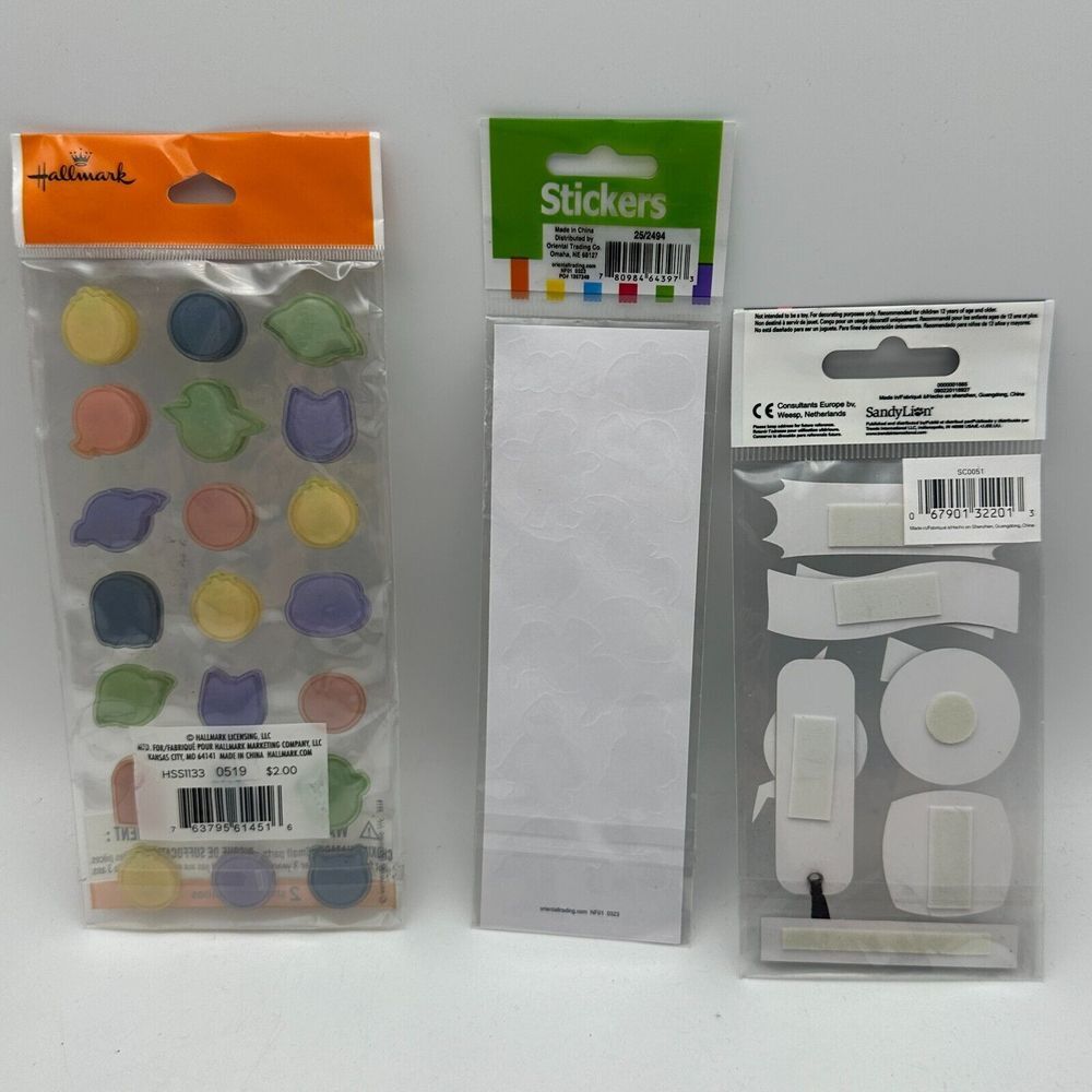 Halloween Spooky‎ Puffy, 3D, Holographic, Scrapbooking Stickers Lot of 3 NEW - Picture 2 of 2